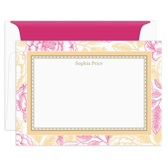 Garden Rose Flat Note Cards